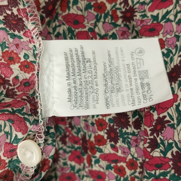 Liberty Print Blouse Cotton Floral Button Down Shirt Classic English Quality - Picture 8 of 9